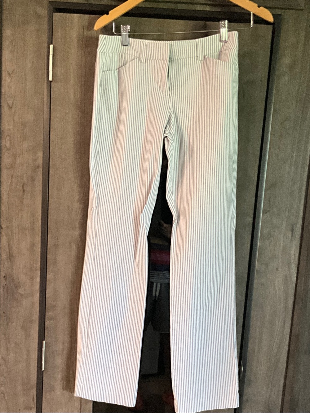 Express White/Red Stretch Editor Barely Boot Low Rise Jeans